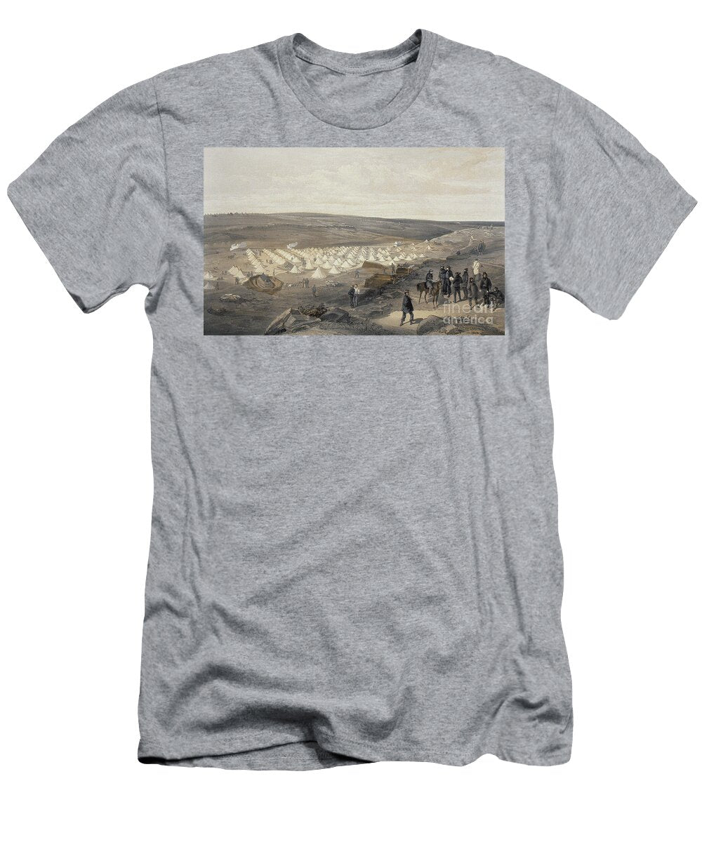 Camp of the Naval Brigade Before Sebastopol 1855 Lithograph William Crimea Simpson T-Shirt