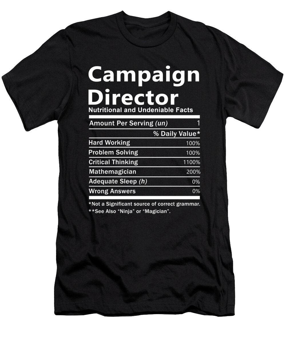 Campaign Director Nutrition Factors Gift Item Shi Hu Kang T-Shirt
