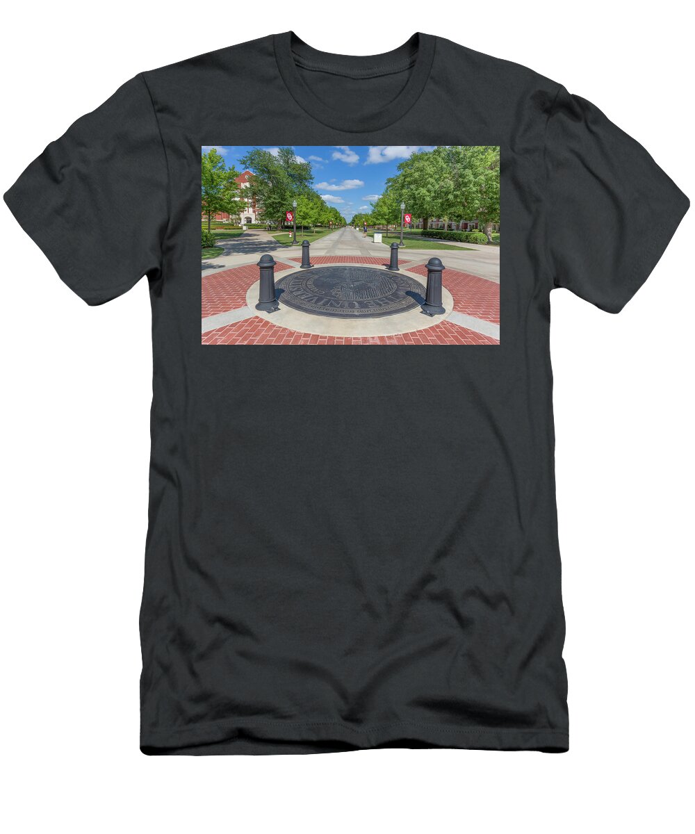 Campus Seal on the Campus of the University of Oklahoma Ken Wolter T-Shirt