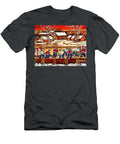 Canadian Landscape Outdoor Hockey Rink Village Scene Hand Painted Art for Sale C Spandau Winterscene Carole Spandau T-Shirt