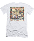 Cantiga 187 One of 420 Musical Compositions Narrating the Miracles of the Virgin Spanish School T-Shirt