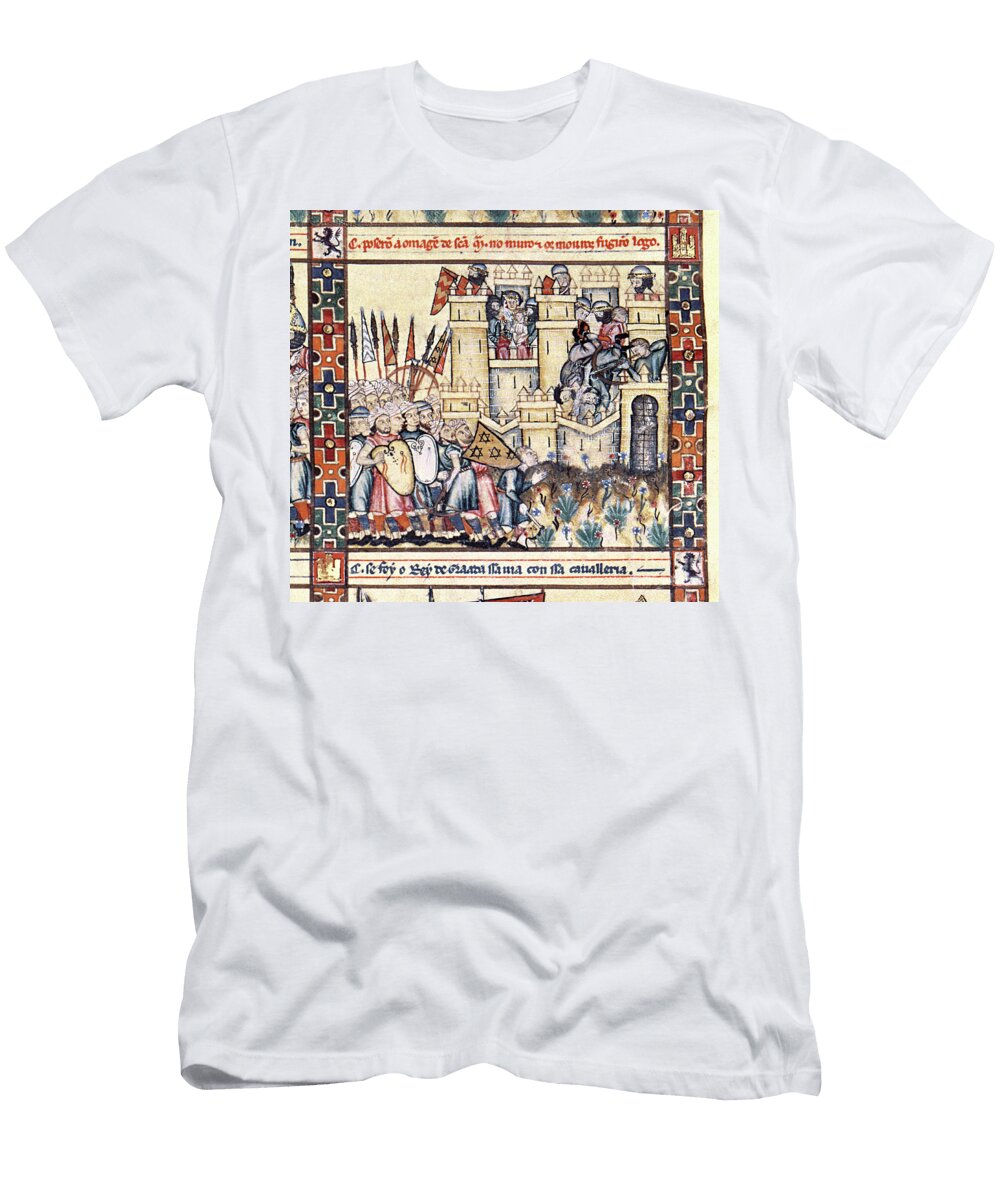 Cantiga 187 One of 420 Musical Compositions Narrating the Miracles of the Virgin Spanish School T-Shirt