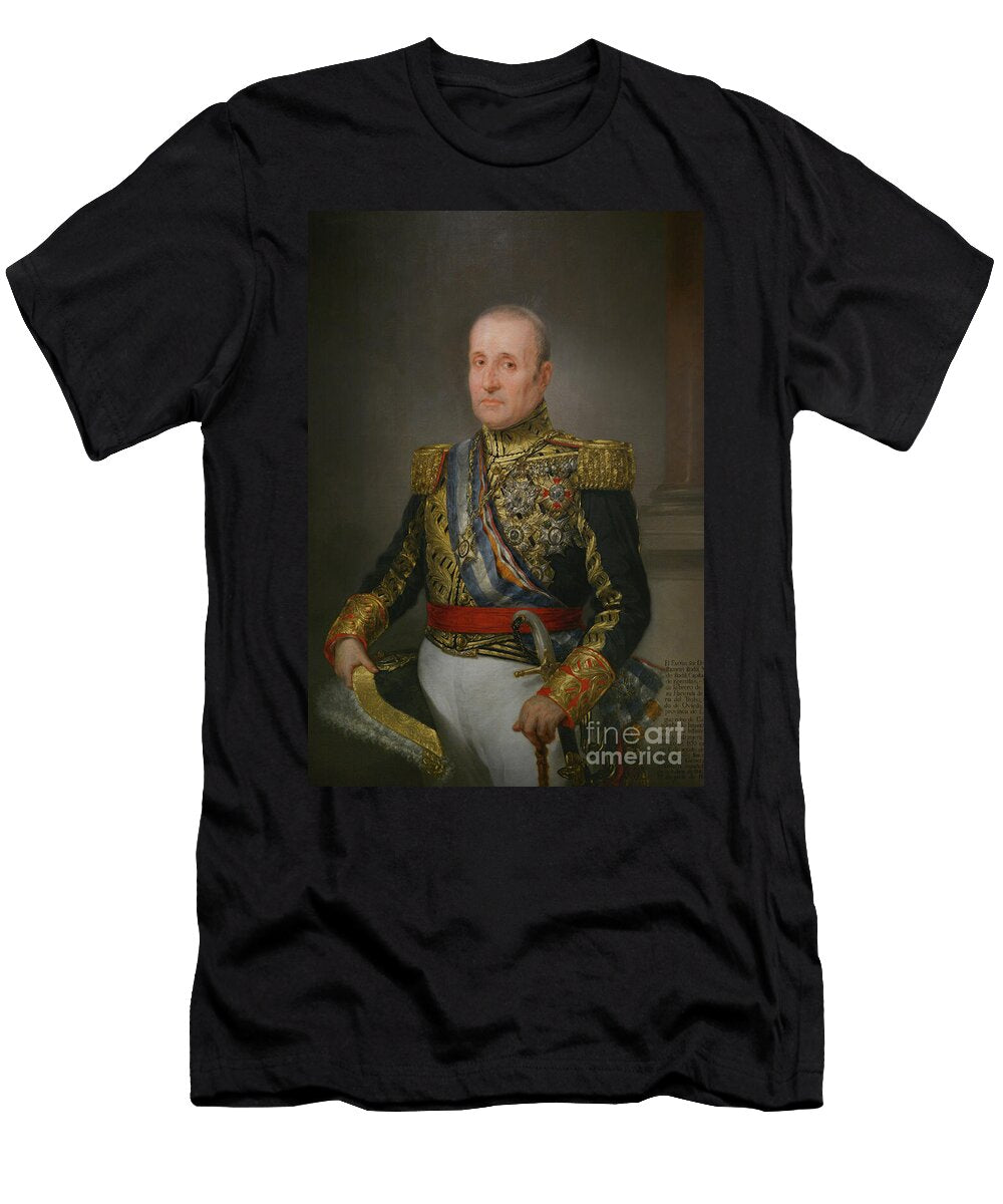 Captain General Jose Ramon Rodil Y Galloso 1845 Oil on Canvas Jose Gutierrez De LA Vega T-Shirt