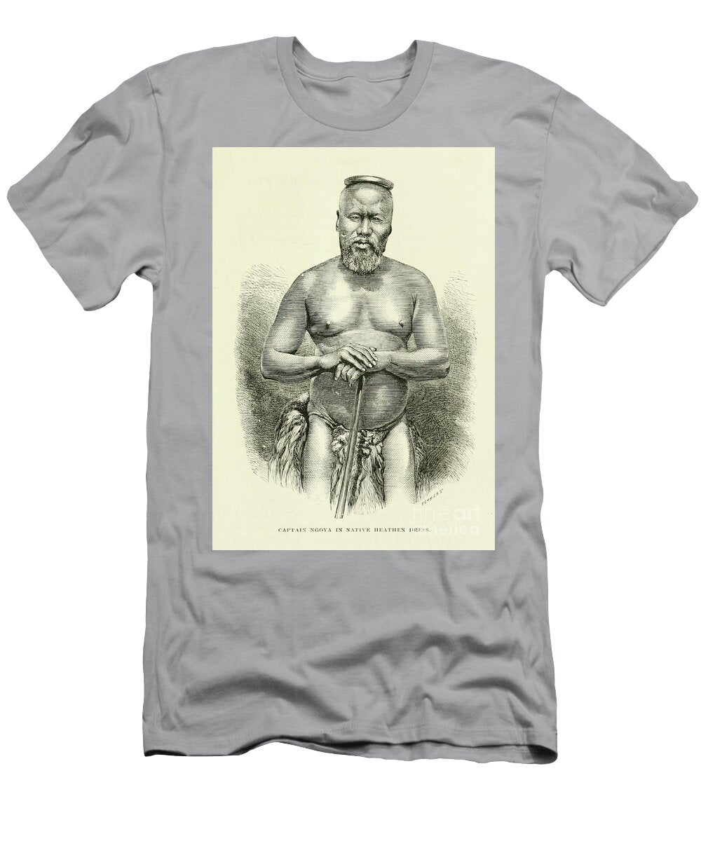Captain Ngoya in Native Heathen Dress E1 Historic Illustrations T-Shirt