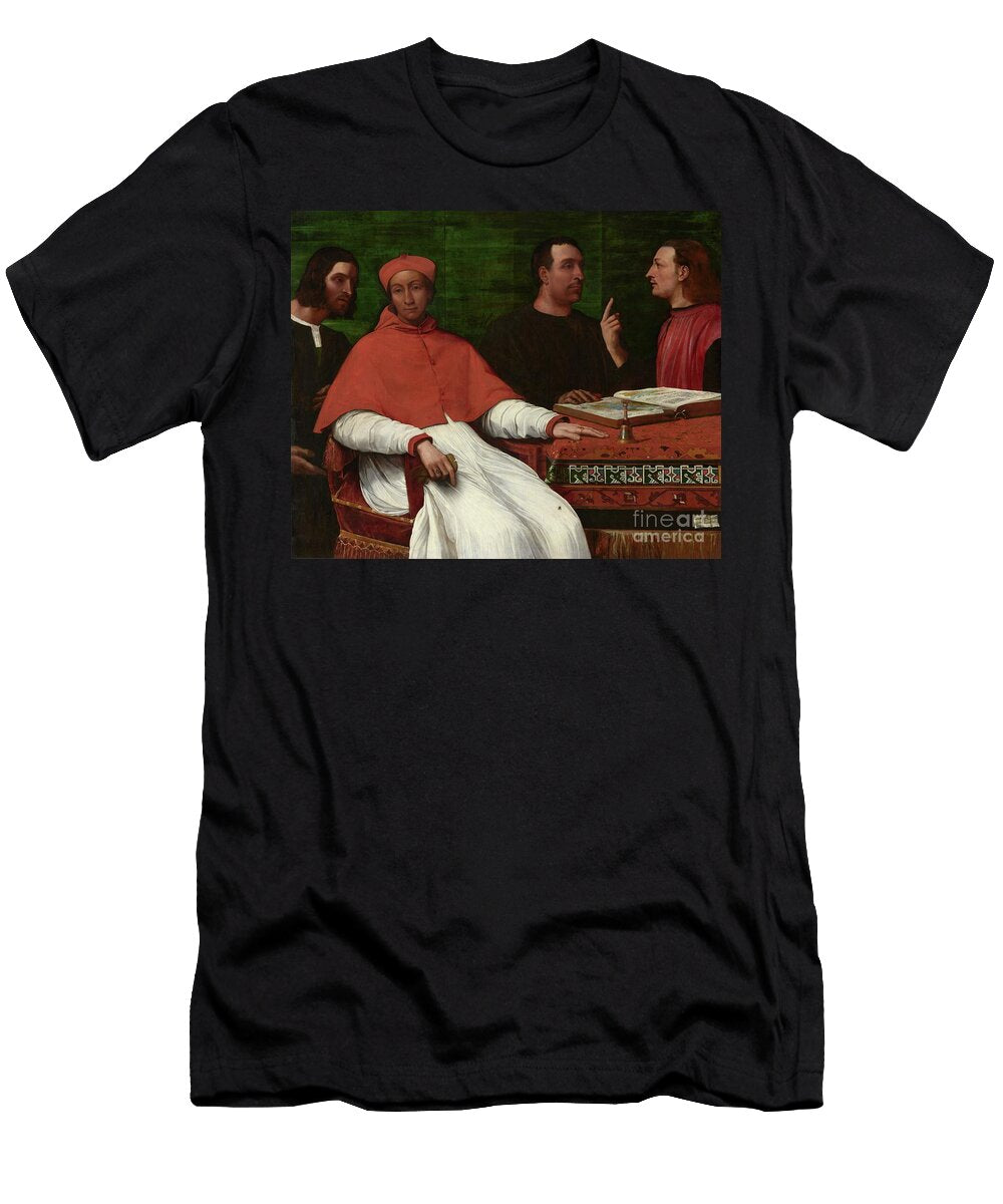Cardinal with Scholarscardinal Bandinello Sauli His Secretary and Two Geographers Mirage Mystique T-Shirt