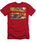 Carnegie Deli Manhattan Winter City Scene Painting New York Rangers Meet Montreal Canadiens Hockey Carole Spandau T-Shirt