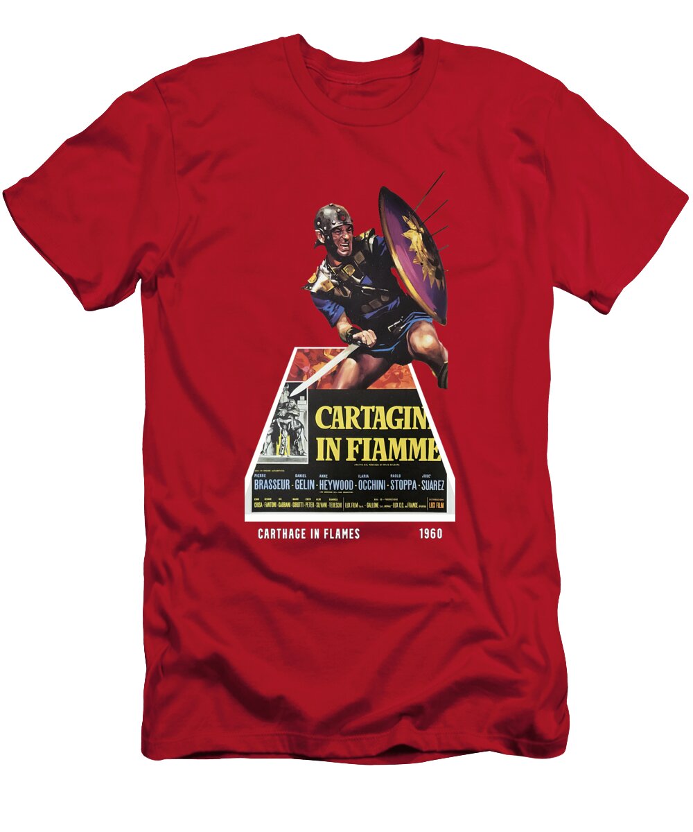 Carthage in Flames 1960 3d Movie Poster Stars on Art T-Shirt