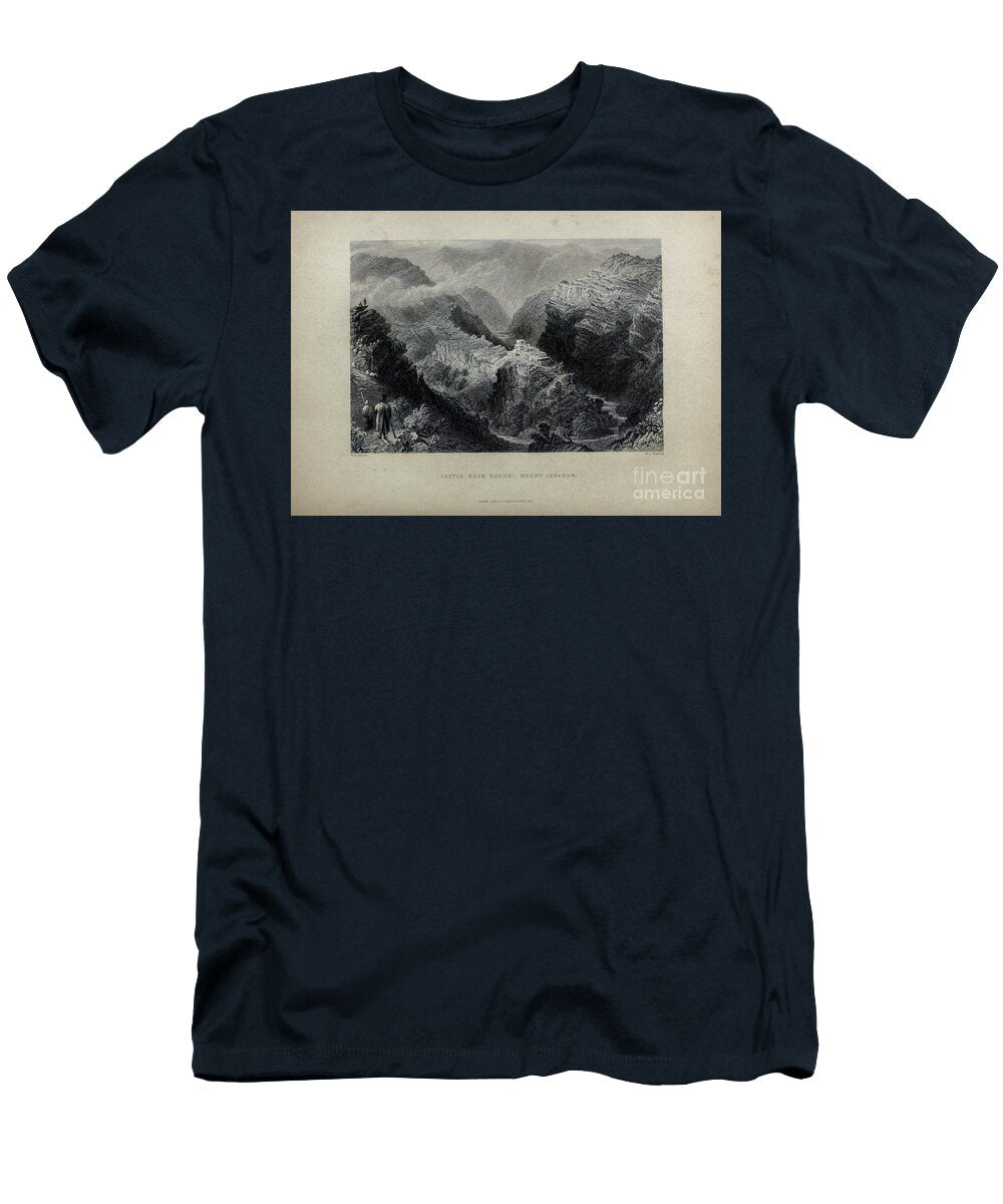 Castle Near Djouni Mount Lebanon T1 Historic Illustrations T-Shirt