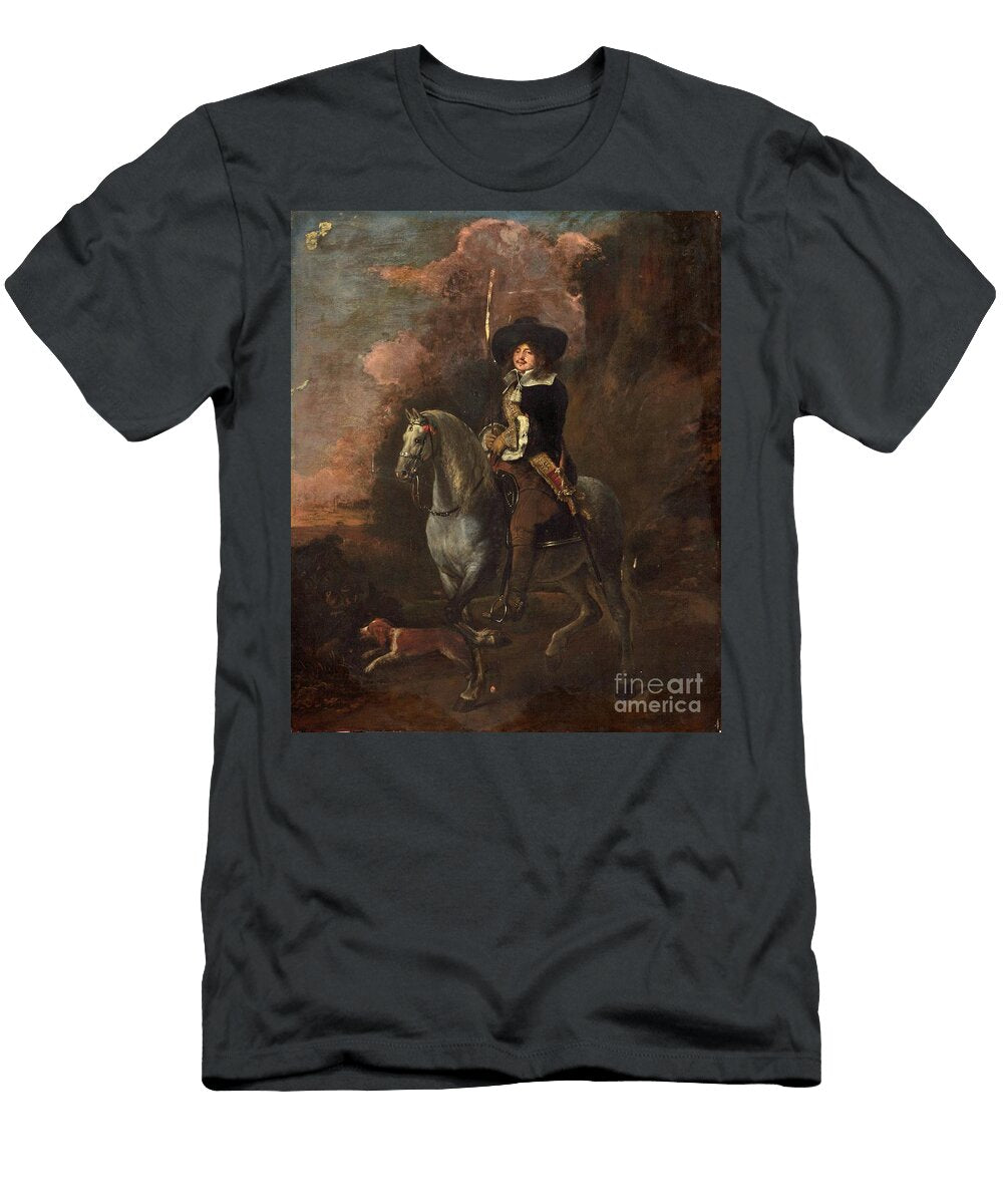 Cavalier on a Grey Horse C1660 Abraham Pietersz Van Kalraet T-Shirt