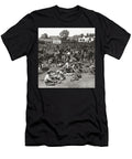 Cavalry Always Ready in Anticipation of a Breakthrough Rest Their Horses in a French Village English Photographer T-Shirt
