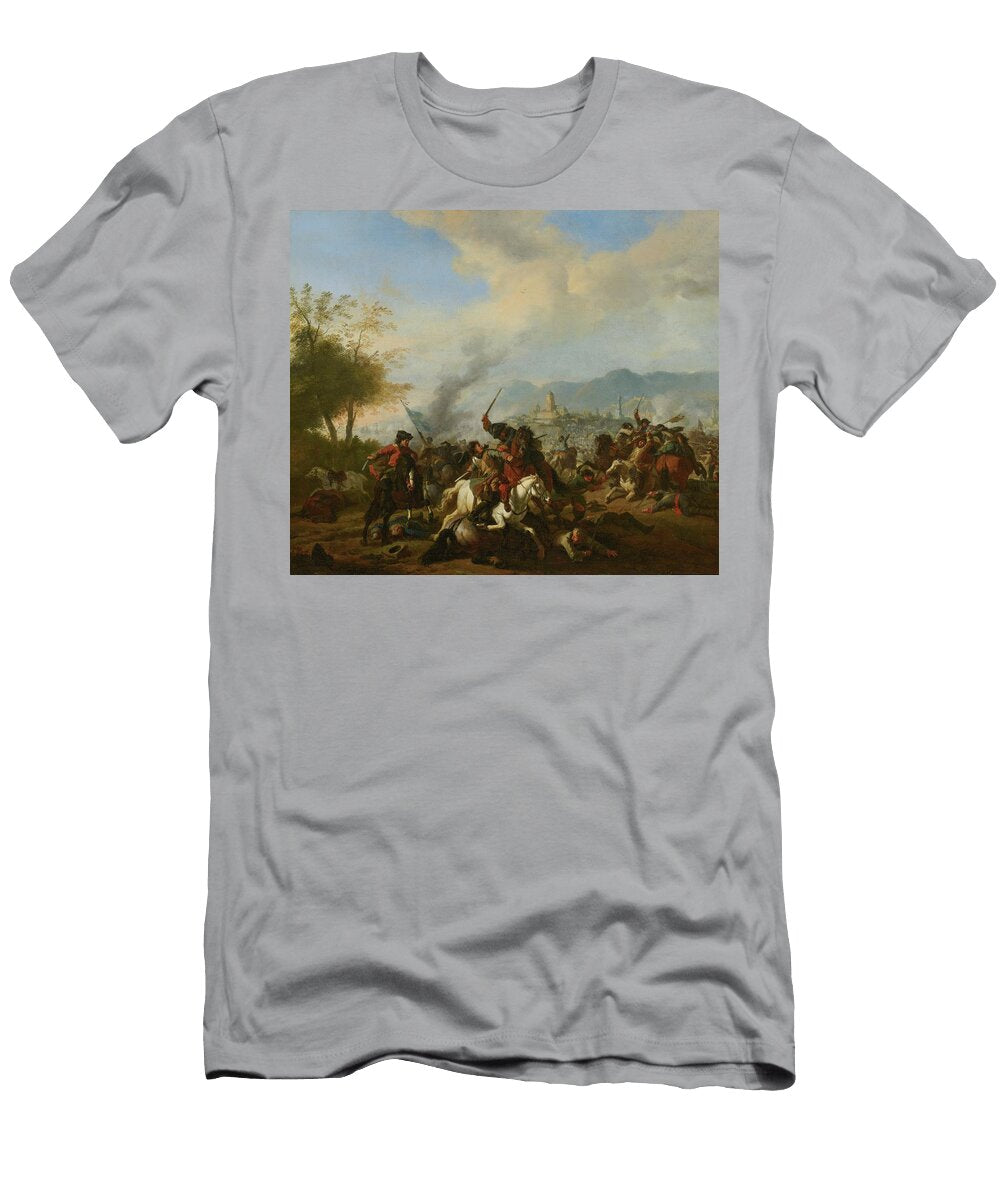 Cavalry Engagement Jan Van Huchtenburg T-Shirt