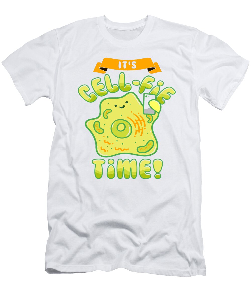 Cell Phone Humor Its Cell Fie Time Selfie Kanig Designs T-Shirt