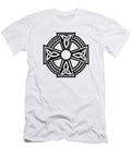 Celtic Cross in Black on White Tom Hill T-Shirt