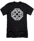 Celtic Cross in White on Black Tom Hill T-Shirt