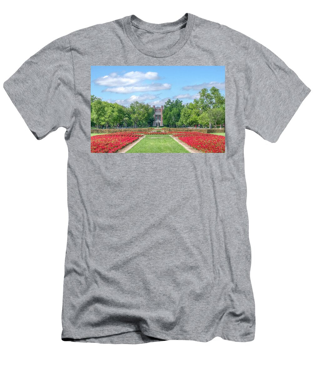 Central Grounds and Gardens At University of Oklahoma Ken Wolter T-Shirt