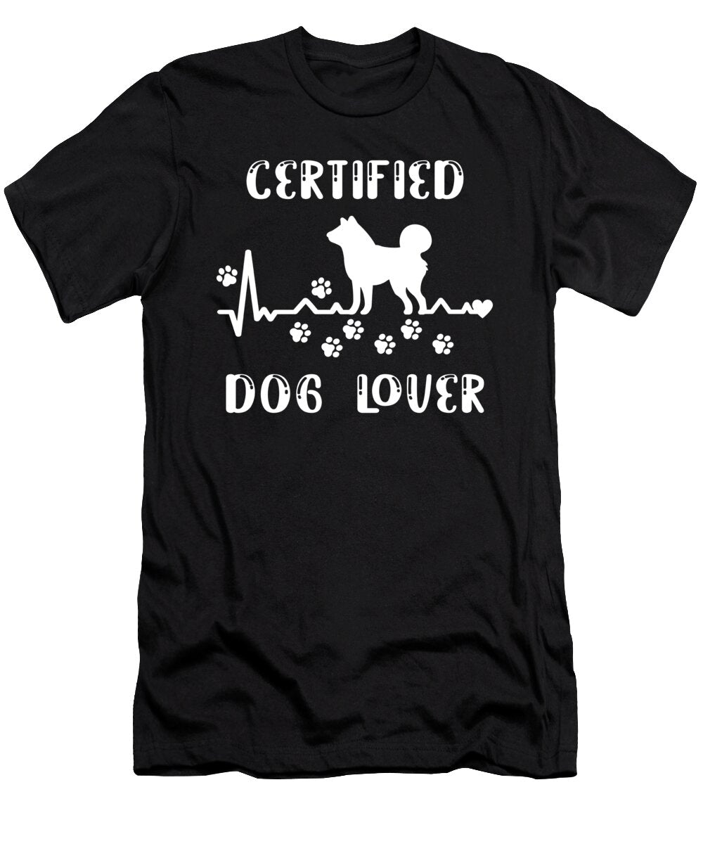 Certified Dog Lover Shiba Inu Heartbeat Japan Gift Thomas Larch T-Shirt