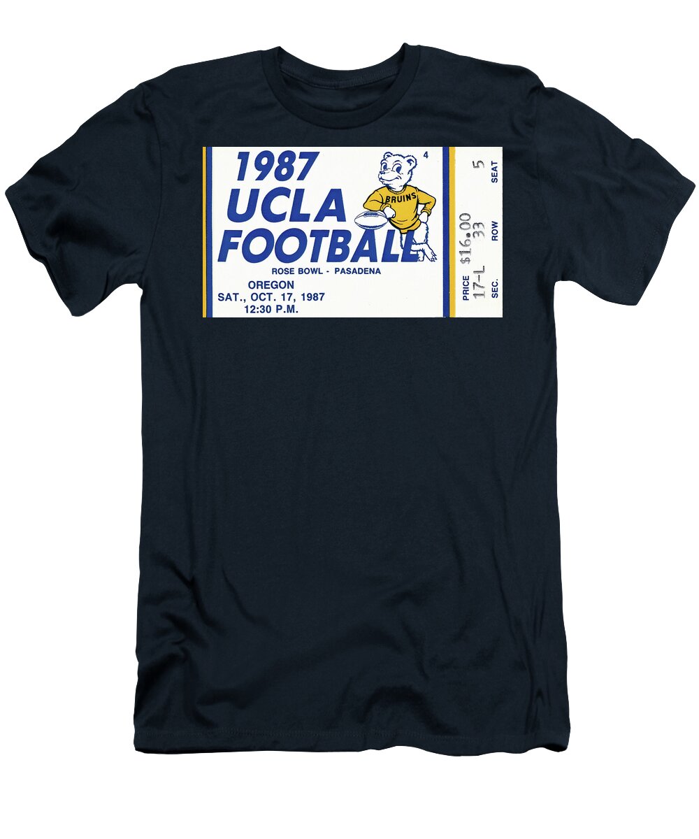 Cfb555 Ucla Vs Oregon Ticket 1987 College Football History T-Shirt