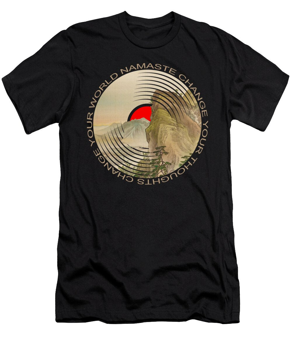 Chakras Meditation Namaste Yoga Edition Mandala Mountain Tony Rubino T-Shirt