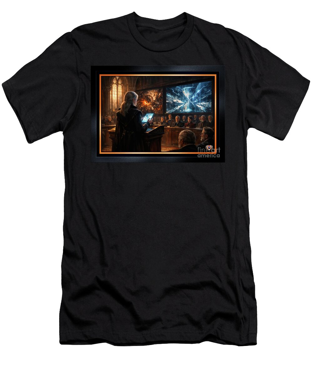 Chalina Tavros Presents Temporal Theories At Time Symposium Luminous Ai Concept Art By Xzendor7 Xzendor7 T-Shirt
