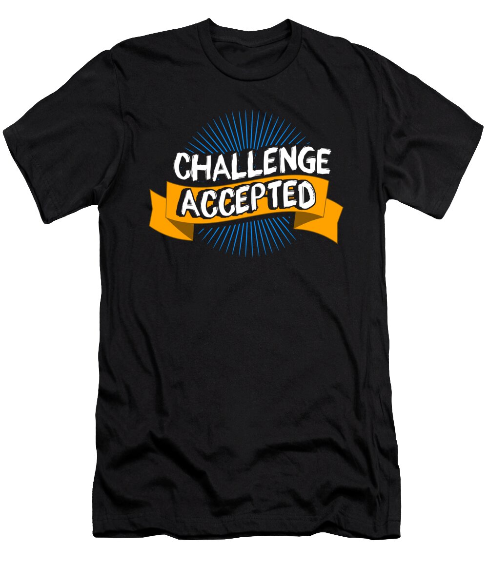 Challenge Accepted Workout Gym Bodybuilders Bodybuilding Exercise Barbells Gift Thomas Larch T-Shirt
