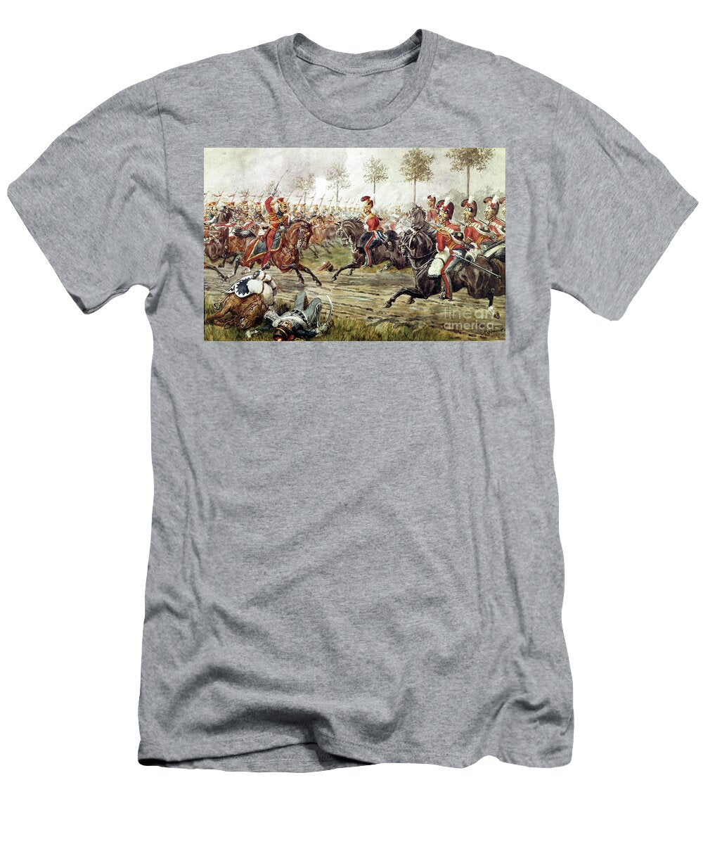 Charge of the 1st Life Guards At Genappe 17 June 1815 C1890 Richard Simkin T-Shirt