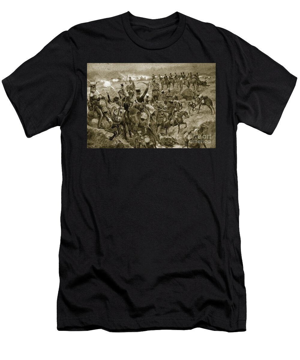 Charge of the Dragoons At Talavera Illustration From Hutchinsons Story of the British Nation C1923 Richard Caton Ii Woodville T-Shirt