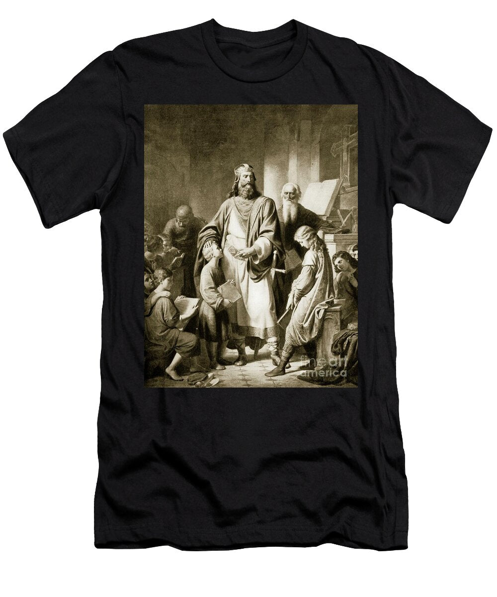 Charlemagne and His Scholars Illustration From Hutchinsons History of the Nations 1915 Eugen Von Blaas T-Shirt