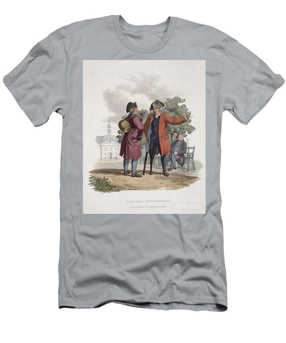 Chelsea Pensioners Cavalry and Infantry From Costume of the Army of the British Empire Charles Hamilton Smith T-Shirt