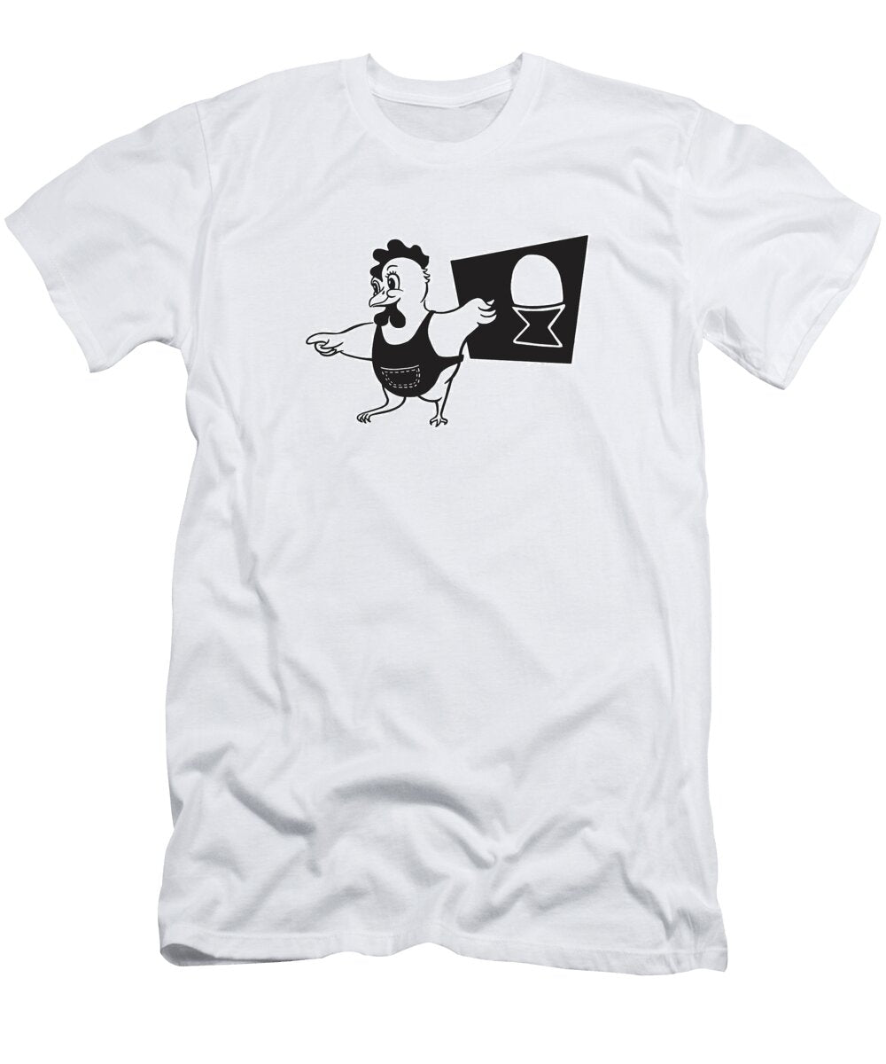 Chicken Pointing to an Egg Csa Images T-Shirt