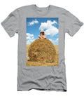 Chil Reading on a Hay Bale Carme Martinez T-Shirt