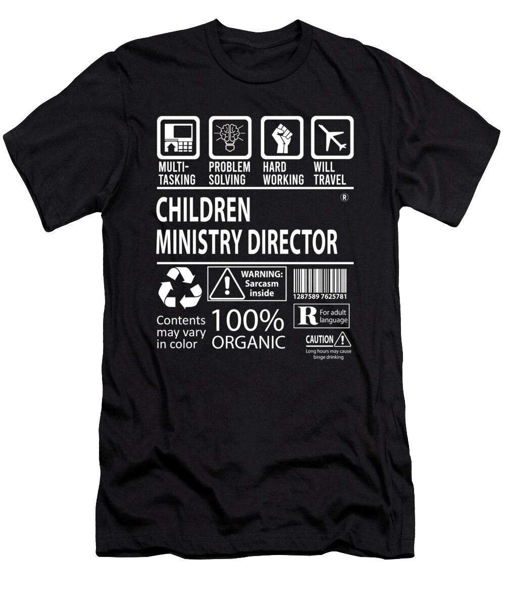 Children Ministry Director Multitasking Job Title Gift Item Shi Hu Kang T-Shirt