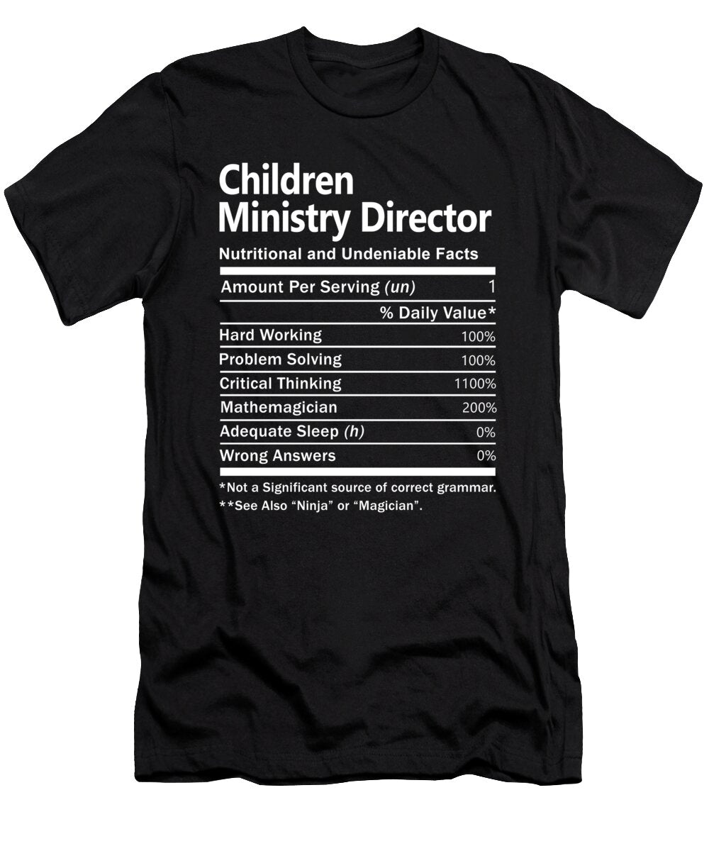 Children Ministry Director Nutrition Factors Gift Item Shi Hu Kang T-Shirt