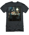 Children Reading By Lamp Light Knud Erik Larsen T-Shirt