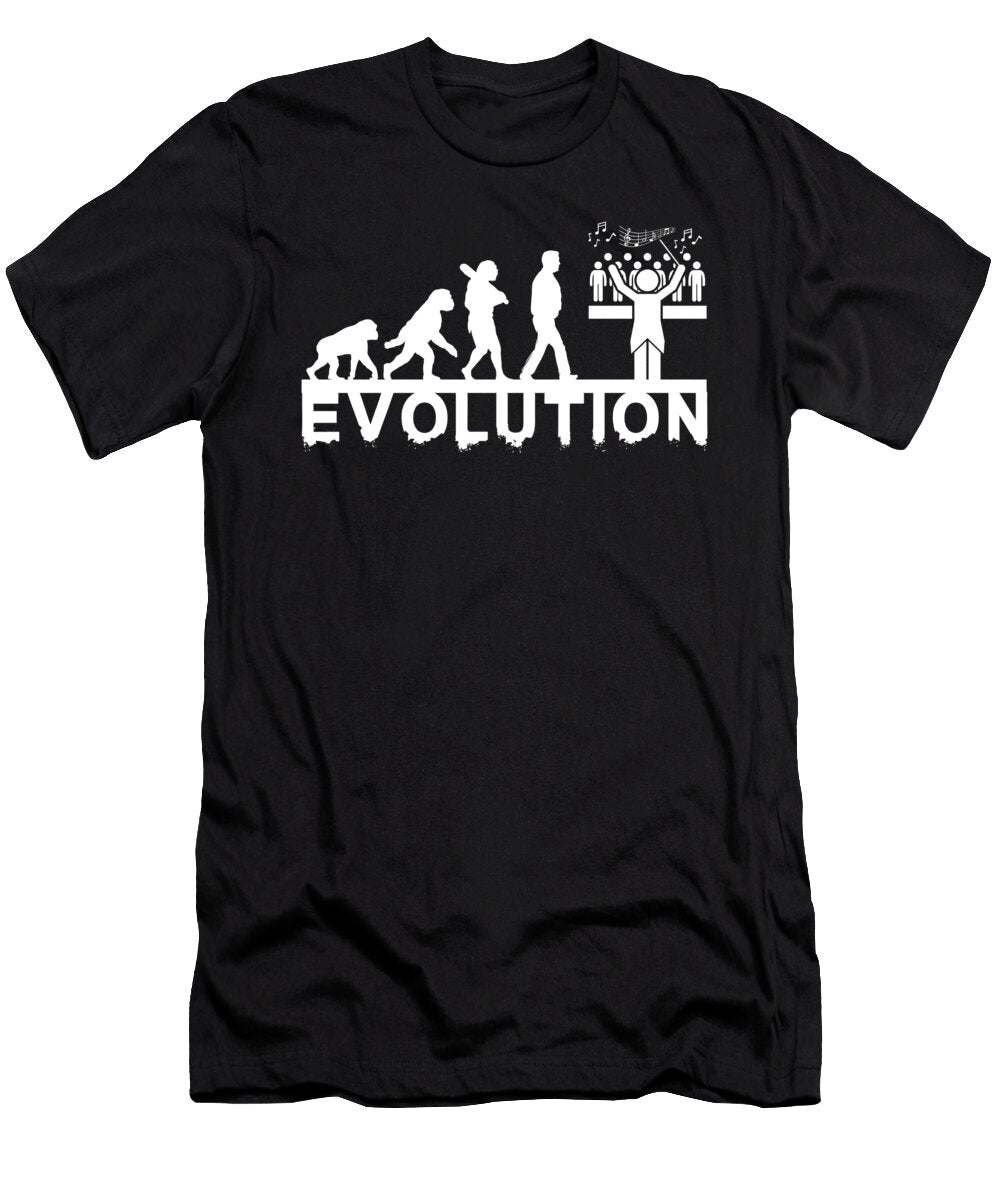 Choir Conductor Evolution Chorus Choral Music Gift Thomas Larch T-Shirt