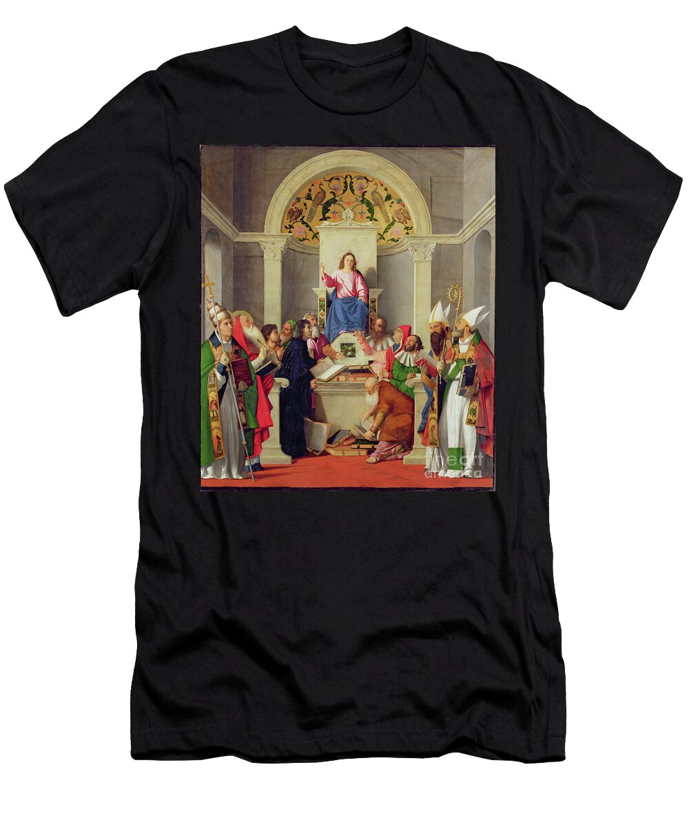 Christ with the Doctors C1610 19 Oil on Panel Italian School T-Shirt