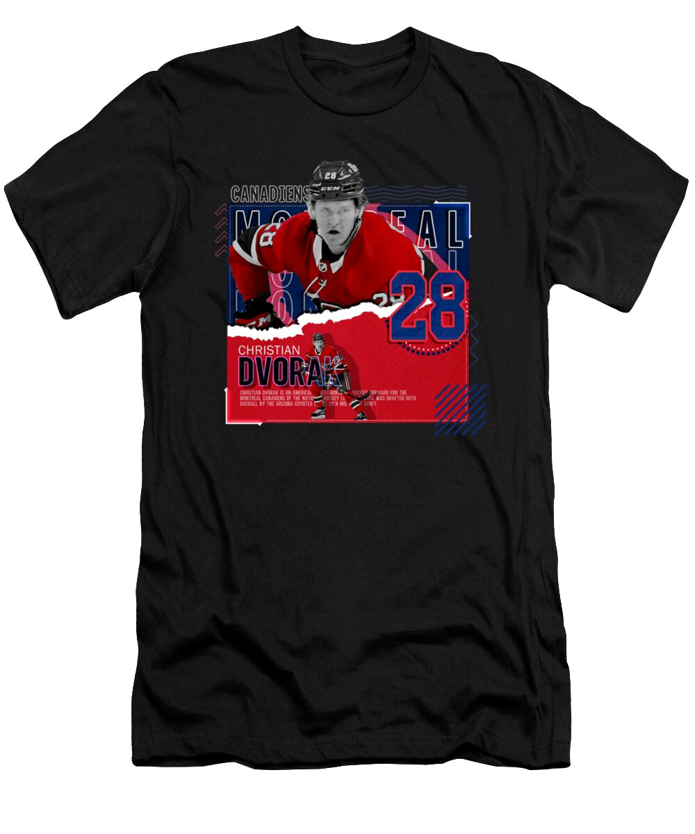 Christian Dvorak Hockey Paper Poster Canadiens Kelvin Kent T-Shirt