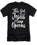 Christian Religion Faith Church God Drama Actress Actors Gift This Girl Runs on Jesus Soap Operas Thomas Larch T-Shirt