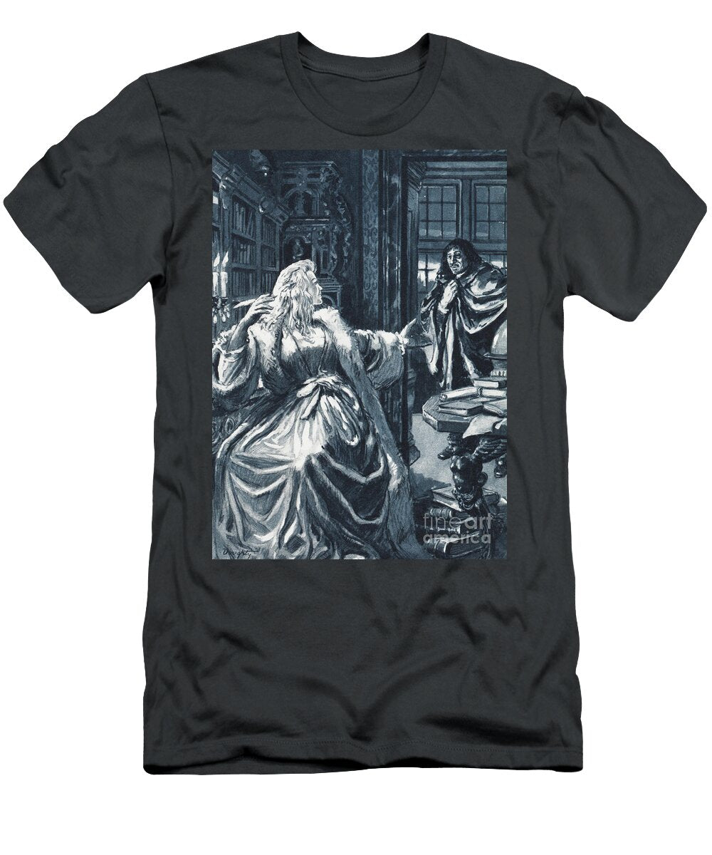 Christina of Sweden Summoned the Philosopher Descartes to Give Her Instruction Three Time a Week Cl Doughty T-Shirt