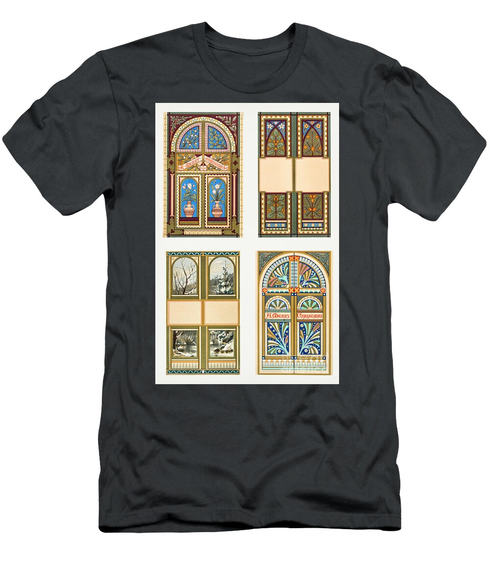 Christmas Cards Depicting Decorative Flowers 1865 1899 By L Prang Co L Prang T-Shirt