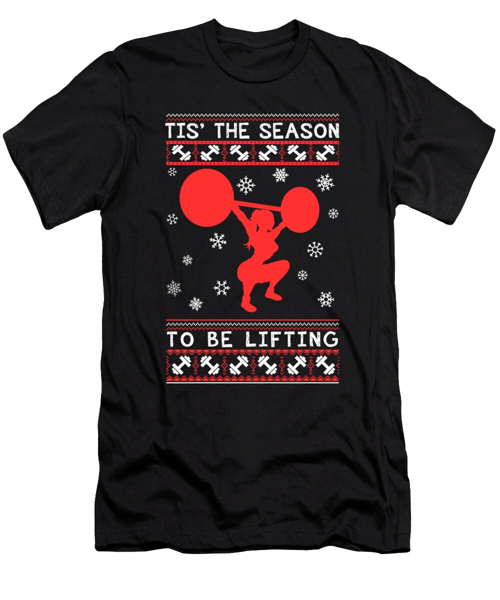 Christmas Tis the Season to Be Lifting Jacob Zelazny T-Shirt