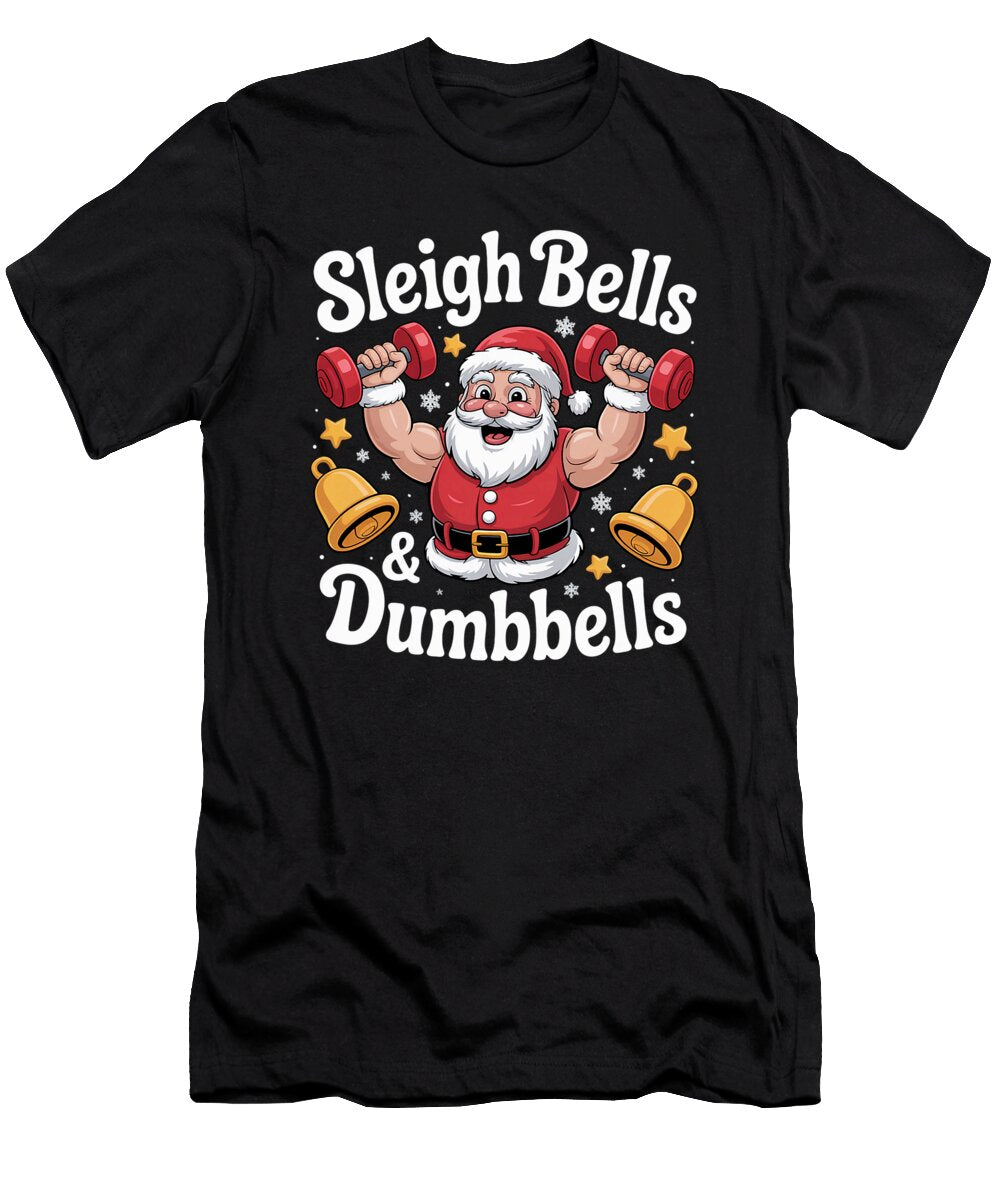Christmas Workout Fitness Gym Santa Sleigh Bells Sophie Eleanor T-Shirt
