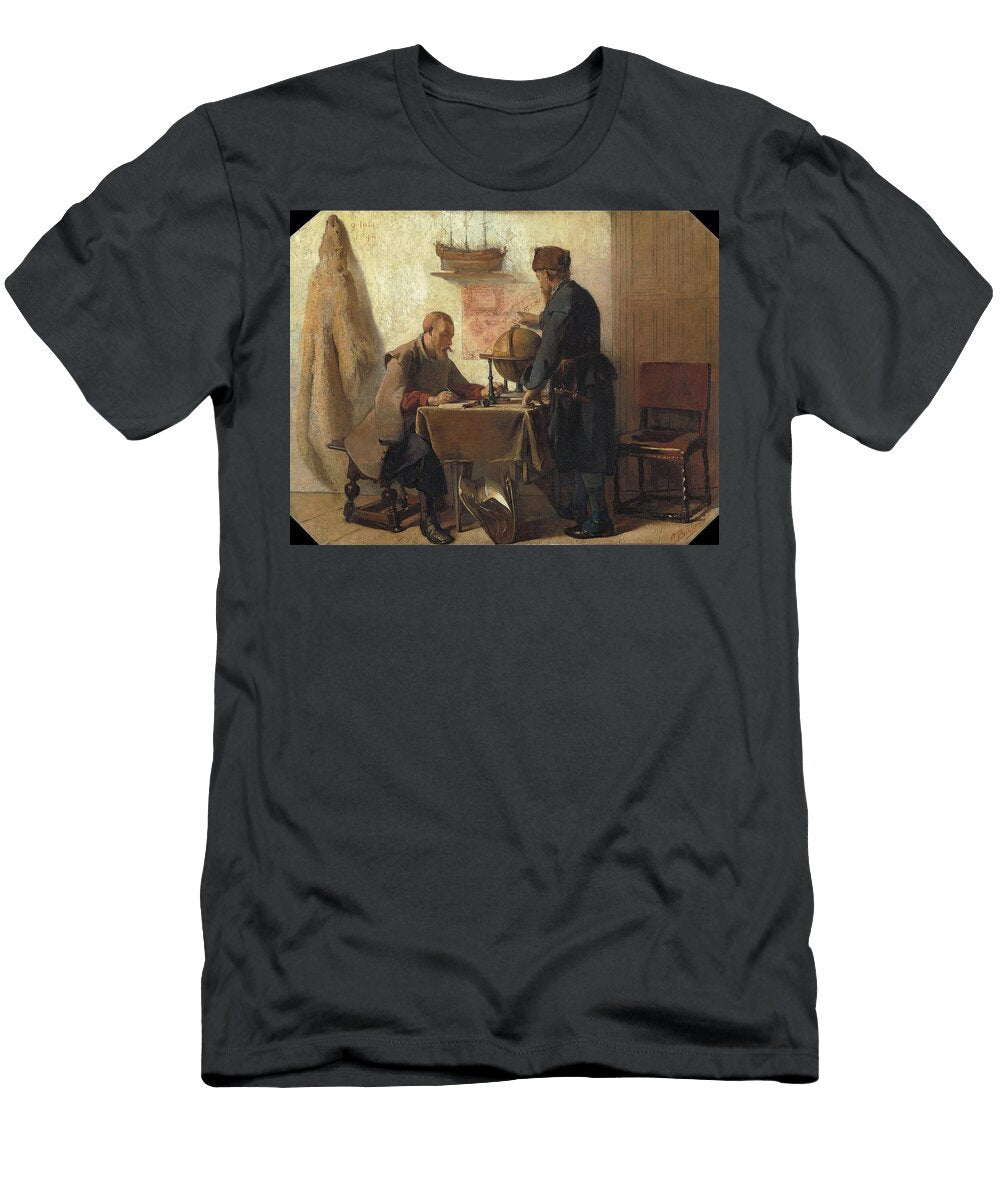 Christoffel Bisschop Heemskerck and Barents Planning Their Second Expedition to the Far North World Art Collective T-Shirt