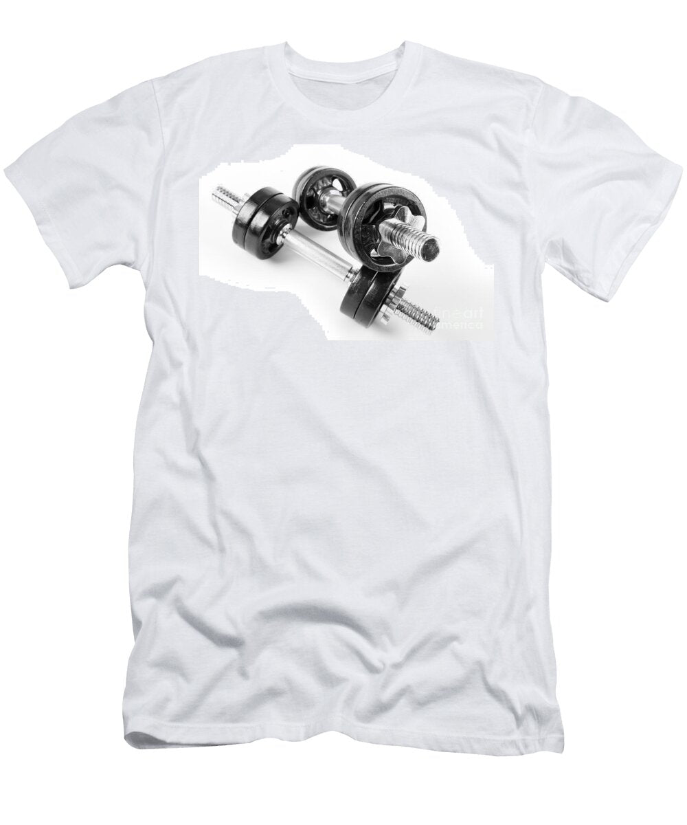 Chrome Bolt on Hand Barbells Weights Arletta Cwalina T-Shirt