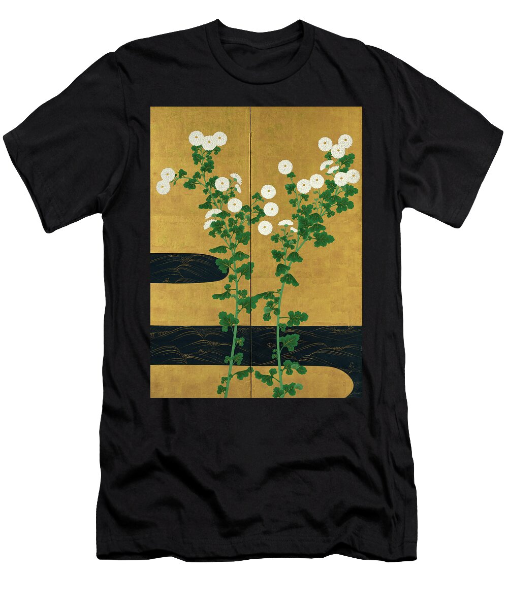 Chrysanthemums By a Stream 1700 Ogata Korin T-Shirt