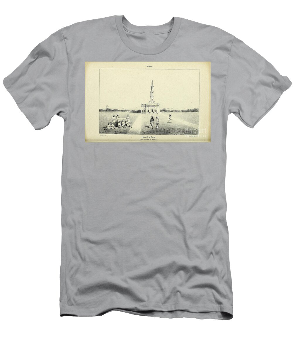 Church in Madras India 1843 R1 Historic Illustrations T-Shirt