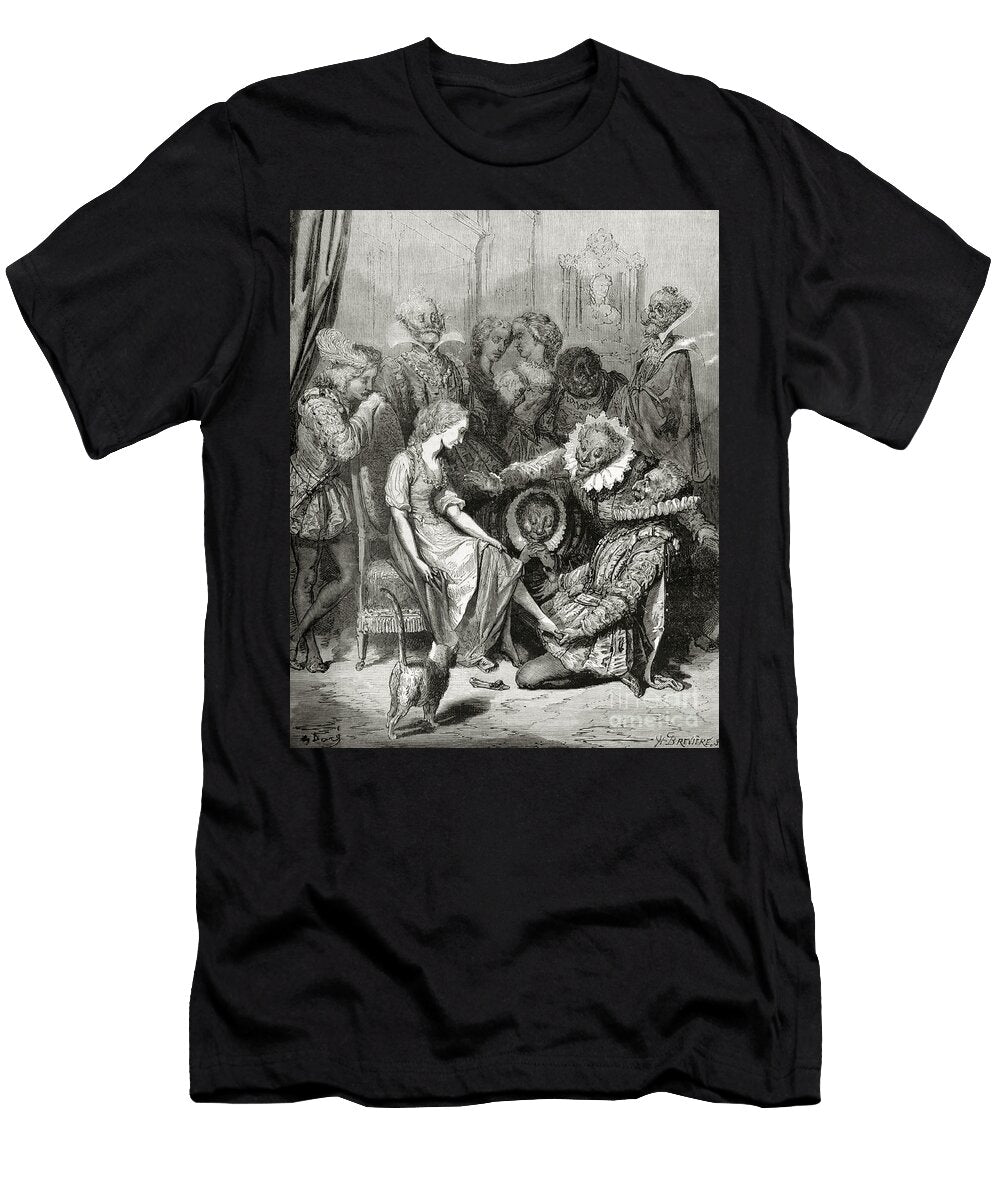 Cinderella the Gentleman Putting the Slipper in His Tiny Foot Saw That He Was Very Suitable Unknown Artist T-Shirt