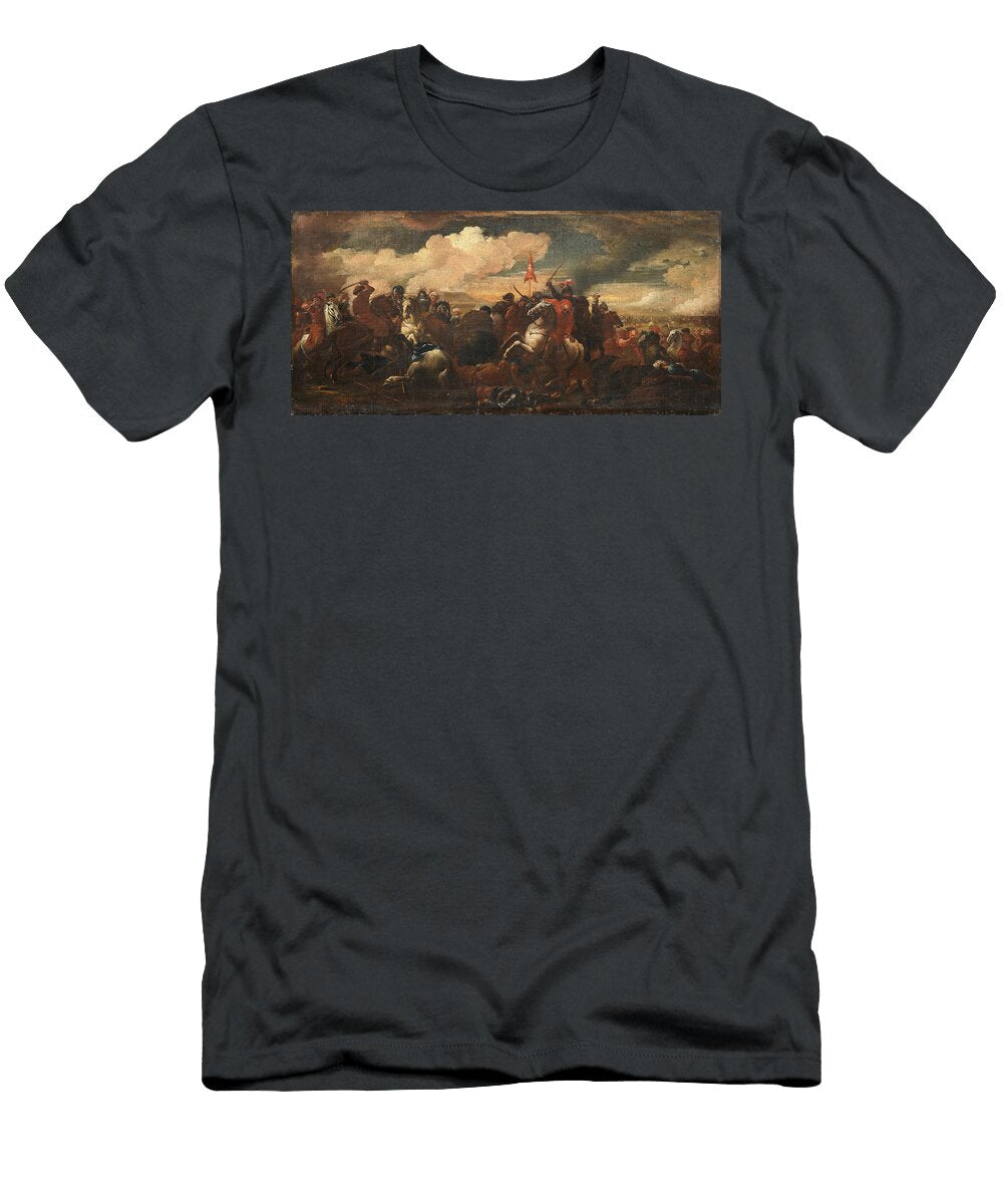 Circle of Marzio Masturzo a Cavalry Skirmish Between Christians and Saracens Unframed Celestial Images T-Shirt
