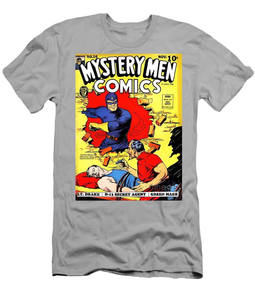 Classic Comic Book Cover Mystery Men Comics 1200 Wingsdomain Art and Photography T-Shirt