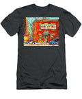 Classic Fairmount Bagel Laneway Hockey Game Montreal Winter Cityscene Carole Spandau Canadian Artist Carole Spandau T-Shirt
