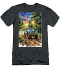 Classic Ford Suv in Forest Adventure Vintage Car Art Design Retro Poster Vintage Treasure Sampadart Gallery T-Shirt
